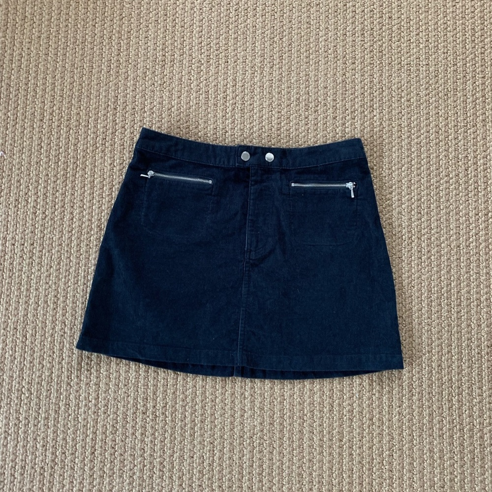 Blue corduroy skirt